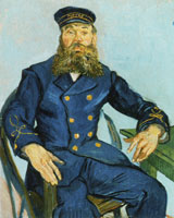 Vincent van Gogh Joseph Roulin, Sitting in a Cane Chair