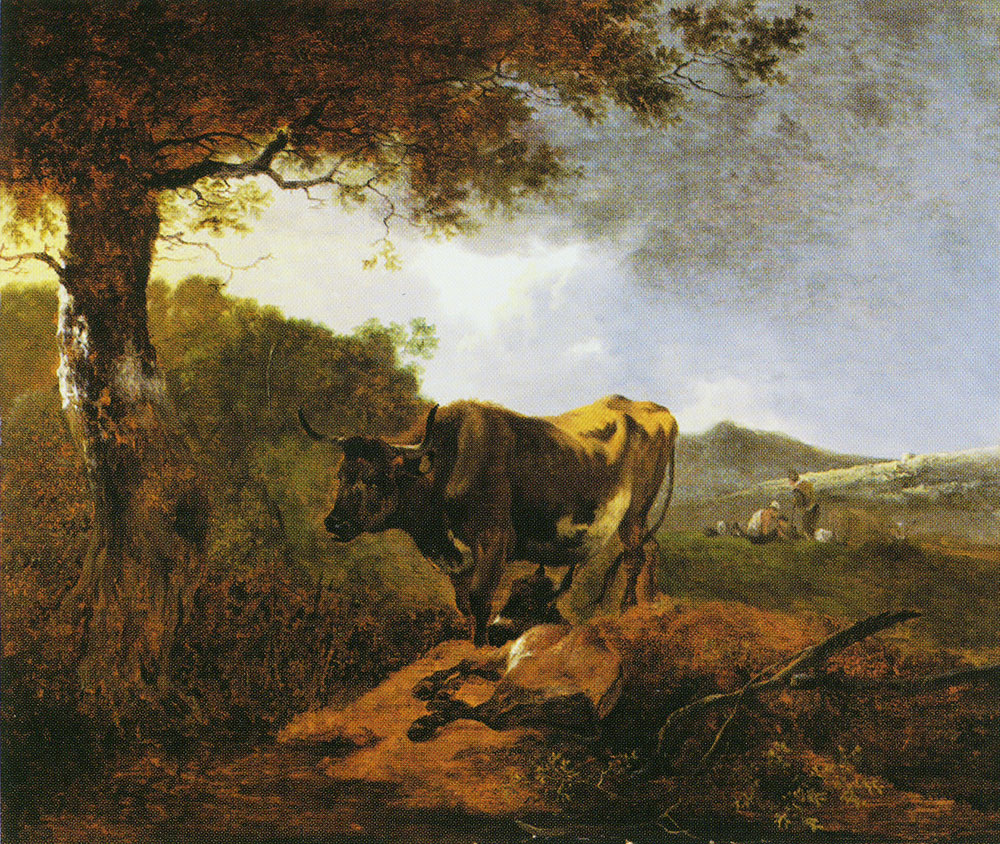 Adam Pijnacker - An Ox and a Donkey in the Shade
