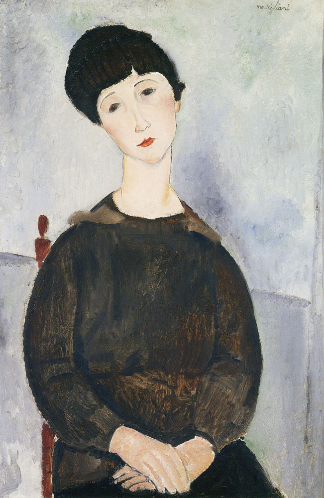 Amedeo Modigliani - Seated Girl with Brown Hair