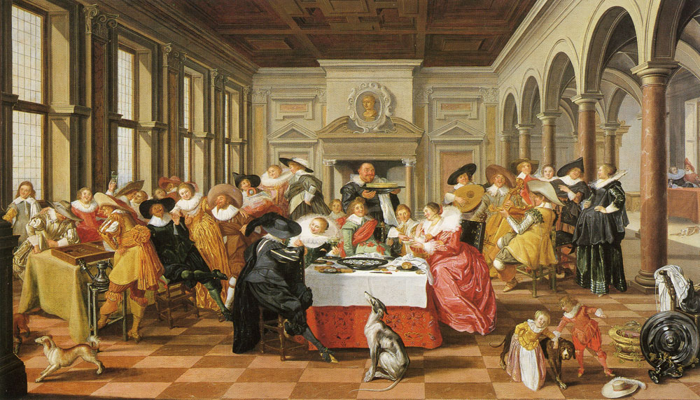 Dirck Hals and Dirck van Delen - Merry Company in a Palace