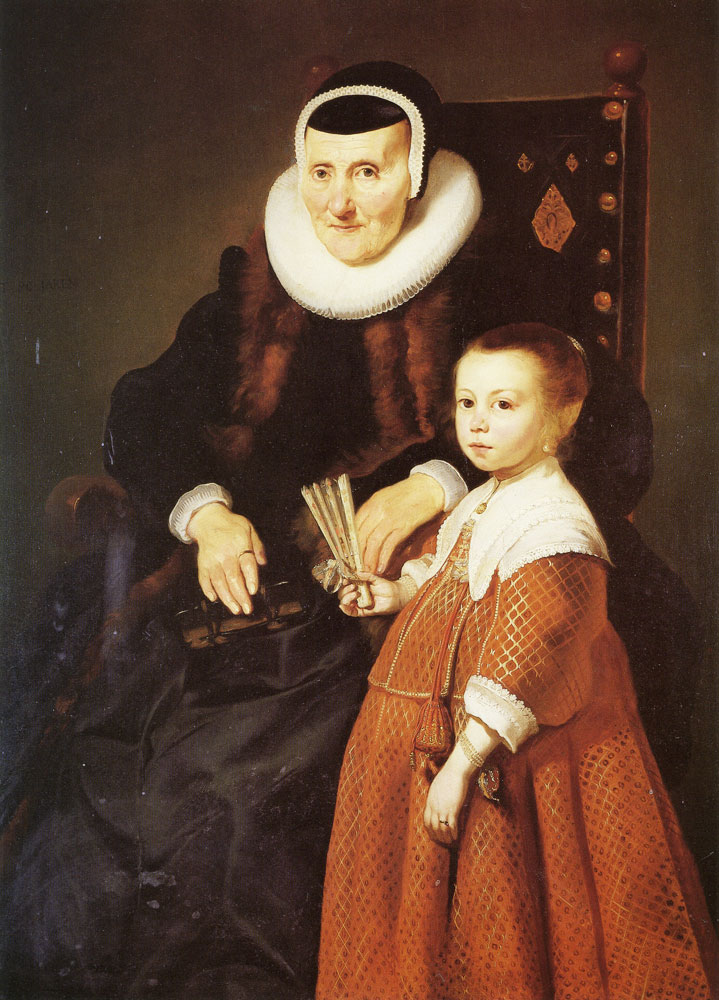 Jacob Backer - Grandmother with Granddaughter