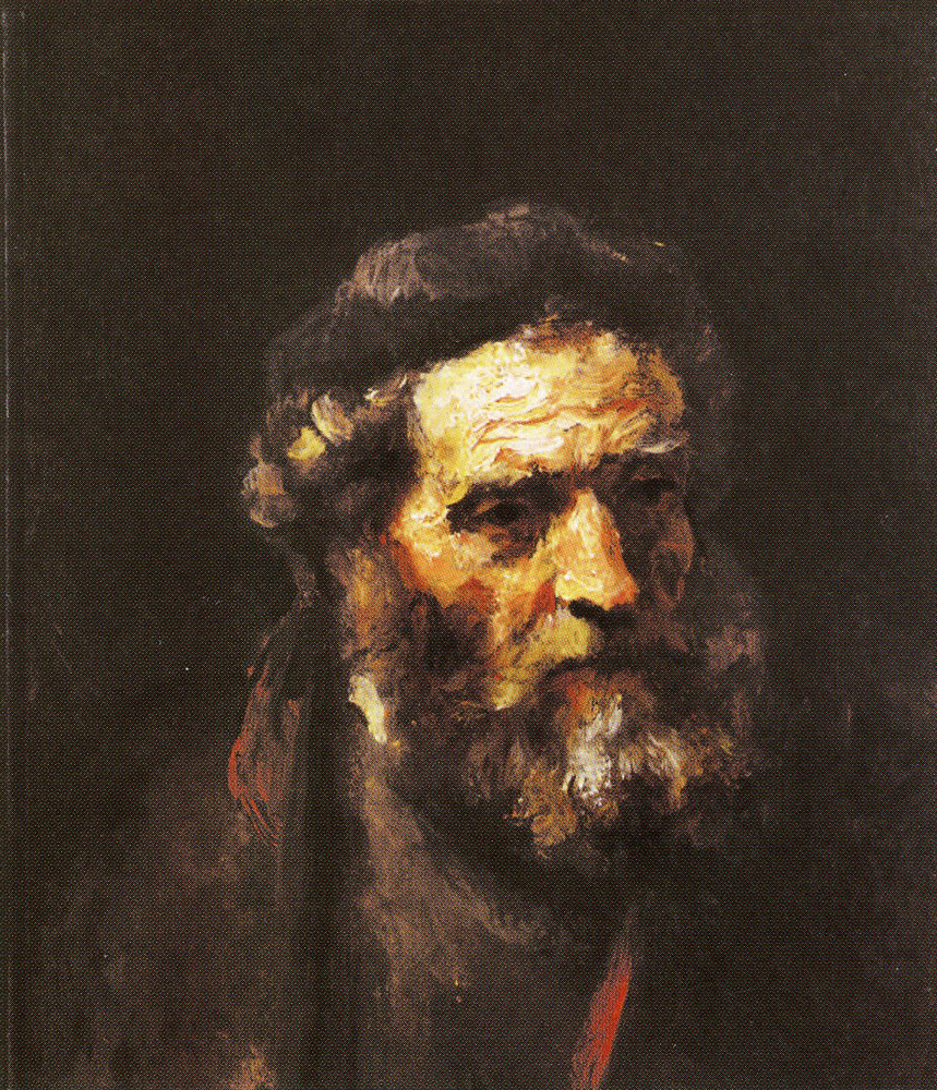 Attributed to Rembrandt - Head of a Bearded Man