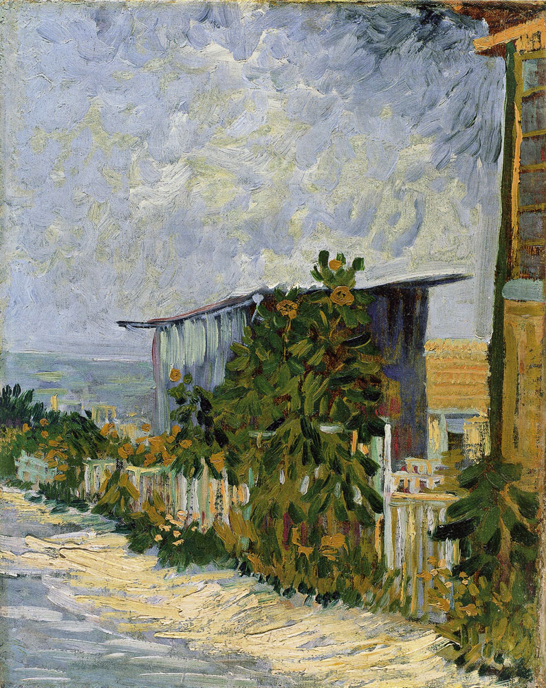 Vincent van Gogh - Path in Montmartre with Sunflowers