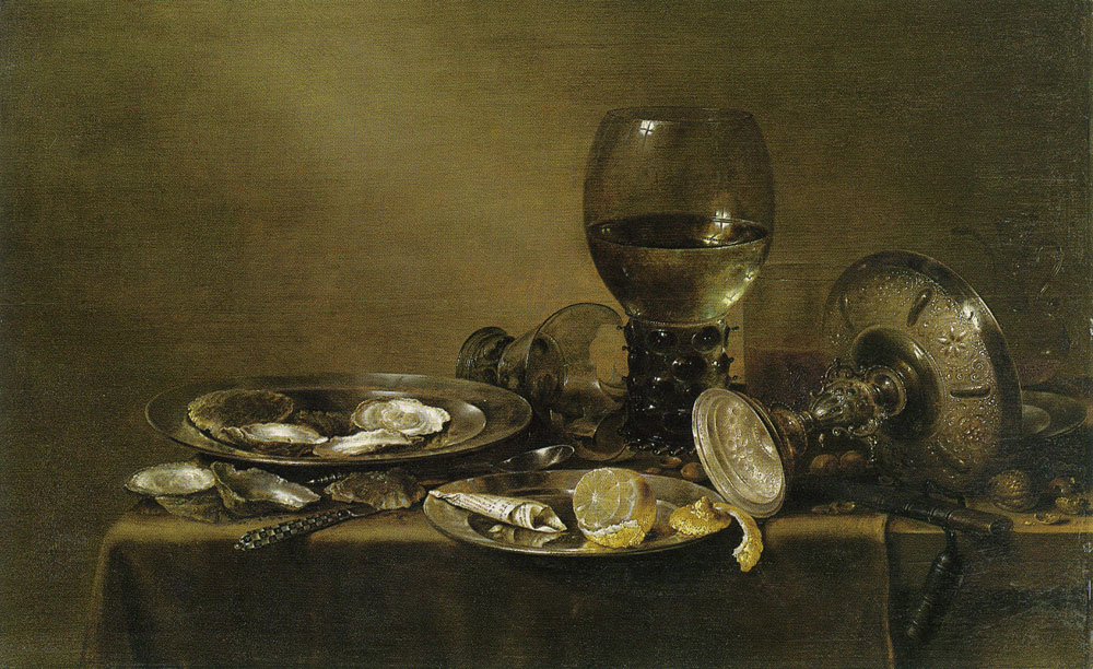Willem Claesz. Heda - Still Life with Oysters, a Silver Tazza, and Glassware