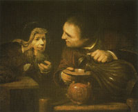 Arent de Gelder Elisha and the Widow of the Prophet Pouring the Flasks of Oil