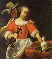 Cornelis Bisschop A Young Woman and a Cavalier