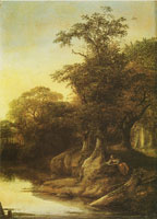 Jacob de Wet Landscape with Maria Magdalena