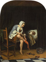 Jan Steen Woman at her Toilet