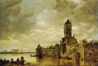 Jan van Goyen Castle by a River