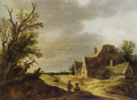 Jan van Goyen Sandy Road with a Farmhouse