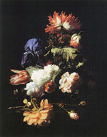 Simon Verelst Flowers on a Stone Table