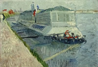 Vincent van Gogh Bathing Boat on the Seine