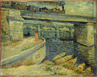 Vincent van Gogh Bridges Across the Seine at Asnières