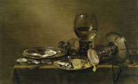 Willem Claesz. Heda Still Life with Oysters, a Silver Tazza, and Glassware
