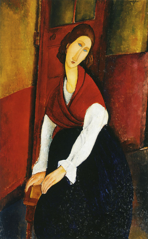 Amedeo Modigliani - Jeanne Hébuterne, a Door in the Background