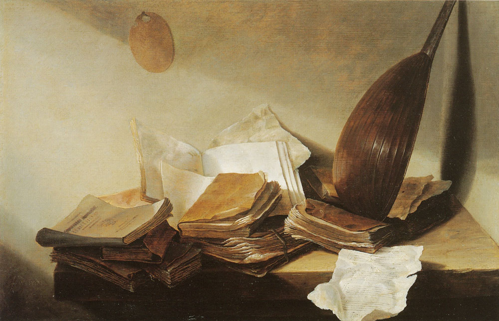 Jan Davidsz. de Heem - Books and a Lute on a Table