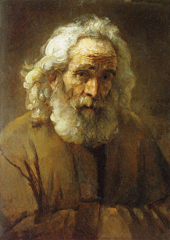 Rembrandt - Study of an Old Man with a Beard