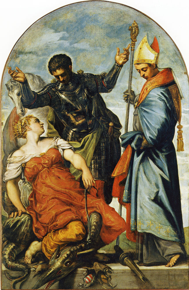 Tintoretto - Saint George, Saint Louis, and the Princess