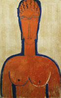 Amedeo Modigliani Large Red Bust