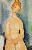 Amedeo Modigliani Seated Nude with Folded Hands