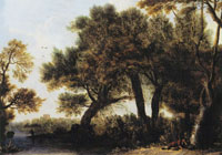 Jan Lievens River Landscape with a Resting Traveller