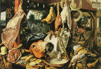 Pieter Aertsen Meat Pantry of an Inn, with the Virgin Giving Alms
