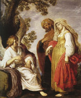 Pieter Lastman The Angel with Manoah and His Wife
