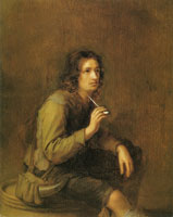 Pieter Verelst A Man Smoking a Pipe