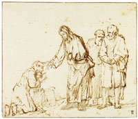 Rembrandt Christ Healing a Leper