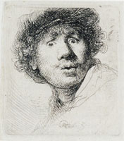 Rembrandt Self-portrait with Eyes Wide Open