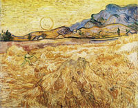 Vincent van Gogh Enclosed Wheat Field with Reaper