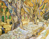 Vincent van Gogh Road Menders in a Lane with Massive Plane Trees