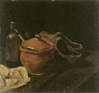 Vincent van Gogh Still Life with Earthen Pot and Clogs