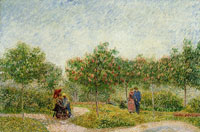 Vincent van Gogh People Walking in a Parc Voyer d'Argenson in Asnières