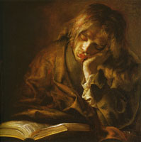 Willem Drost Young Man Sleeping Over a Book