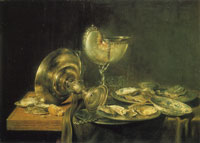 Willem Heda Nautilus Cup, Tazza, and Plates of Oysters