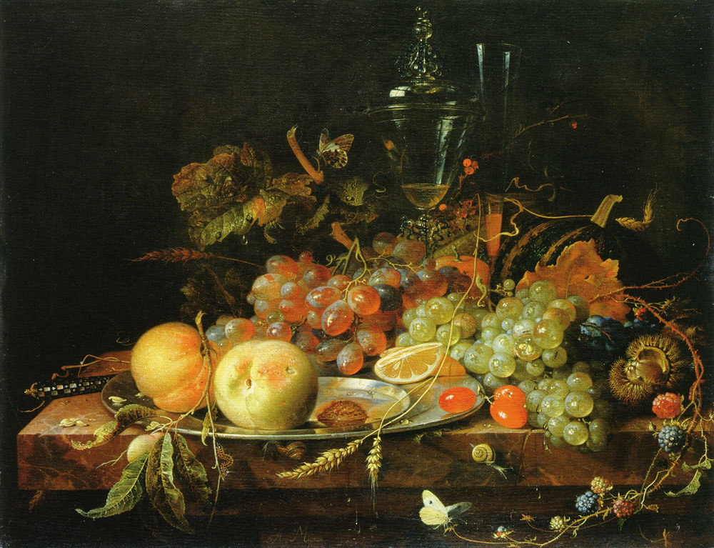 Abraham Mignon - Still life with fruit