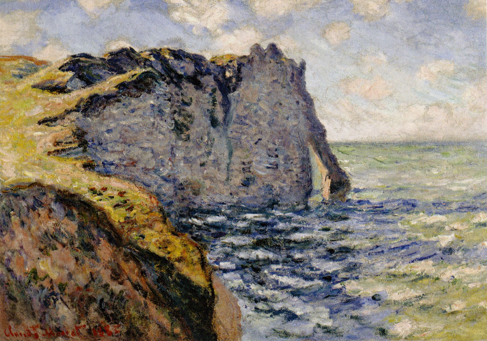Claude Monet - The Cliff and the Porte d'Aval