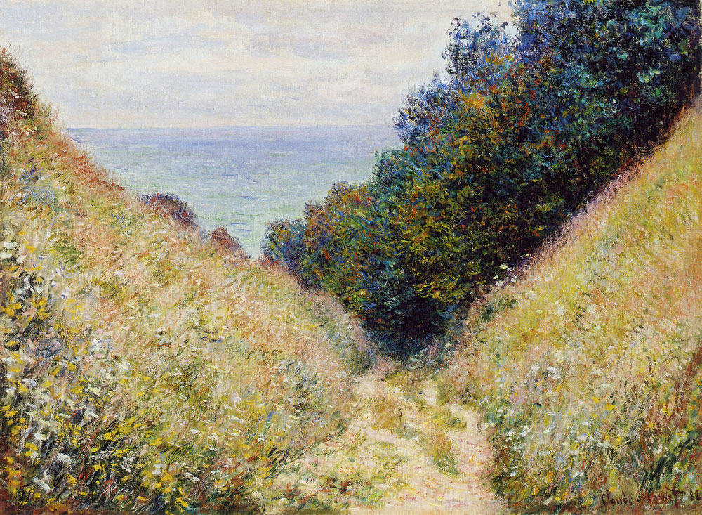 Claude Monet - Road in a Hollow, Pourville