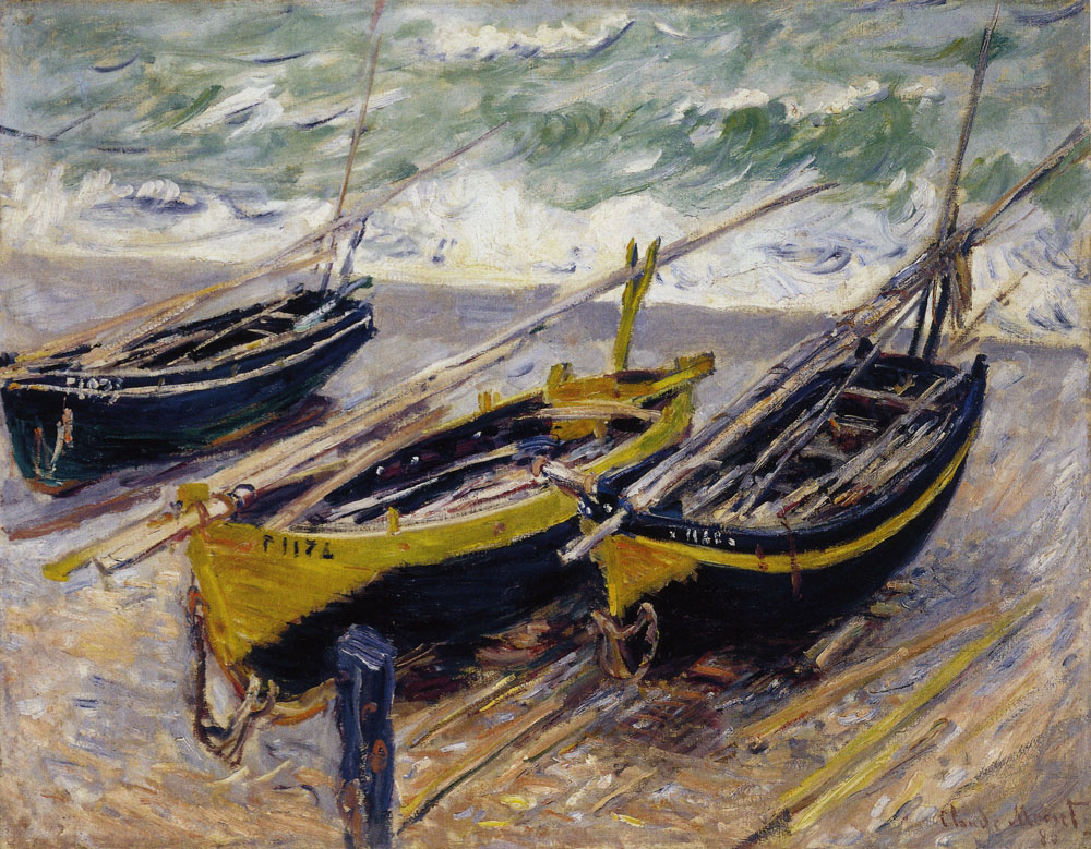 Claude Monet - Three Fishing Boats