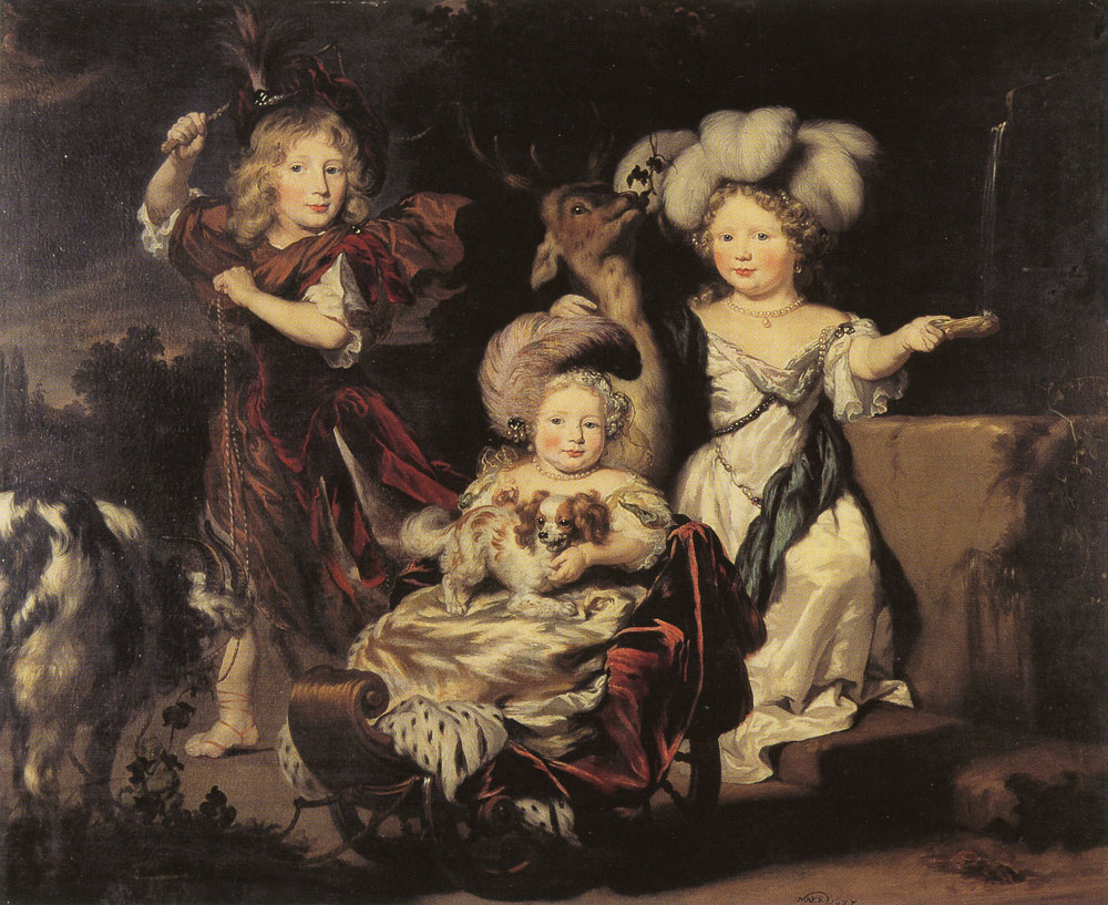 Nicolaes Maes - Three Children in a Landscape