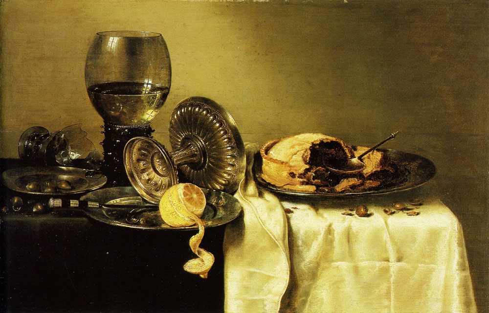 Willem Claesz. Heda - Still life with Rummer, Silver Tazza, Pie and Other Objects