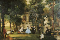 Cornelis Troost 'Brechje in Love', Performed in the Garden of a Country House