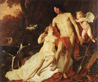 Jacob Backer Venus, Adonis and Amor