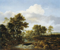 Jacob van Ruisdael Wooded Landscape with a Stream