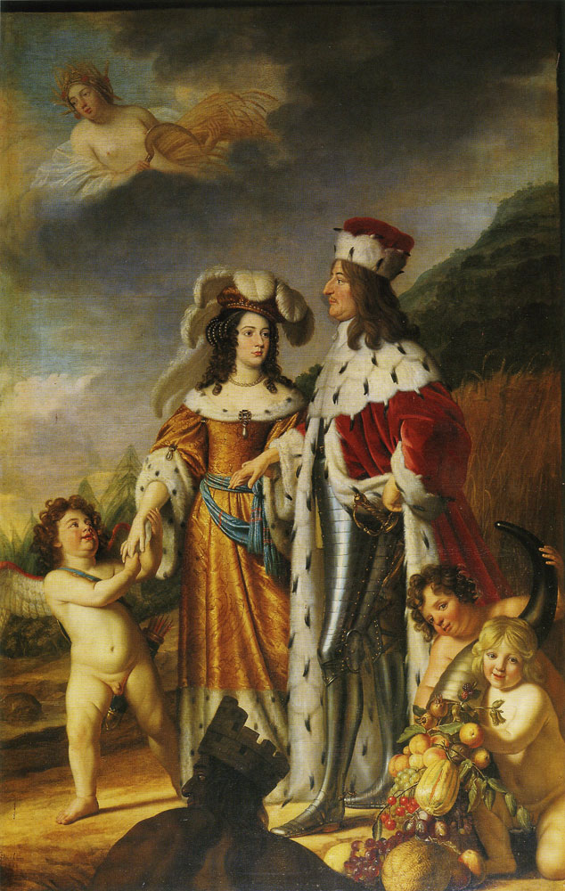 Gerard van Honthorst - Allegory of Louise Henriette of Orange Leading the Elector of Brandenburg to their Royal Highnesses