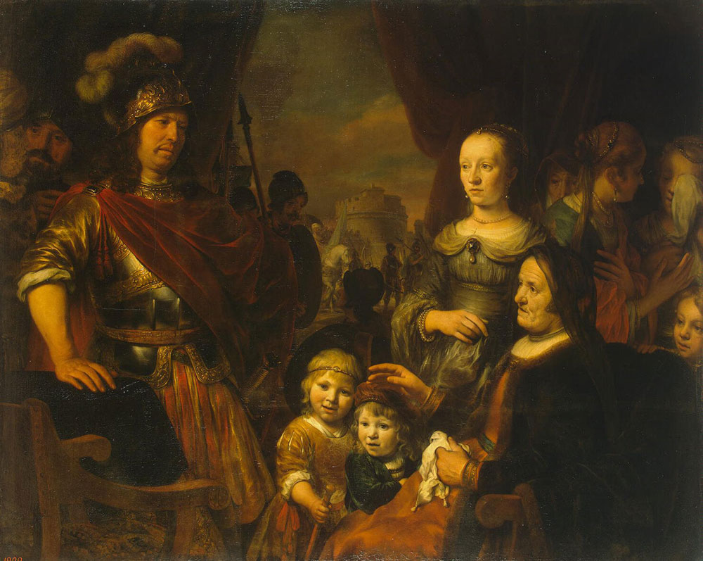 Gerbrand van den Eeckhout - Coriolanus's Mother and Wife Begging Him to Spare Rome
