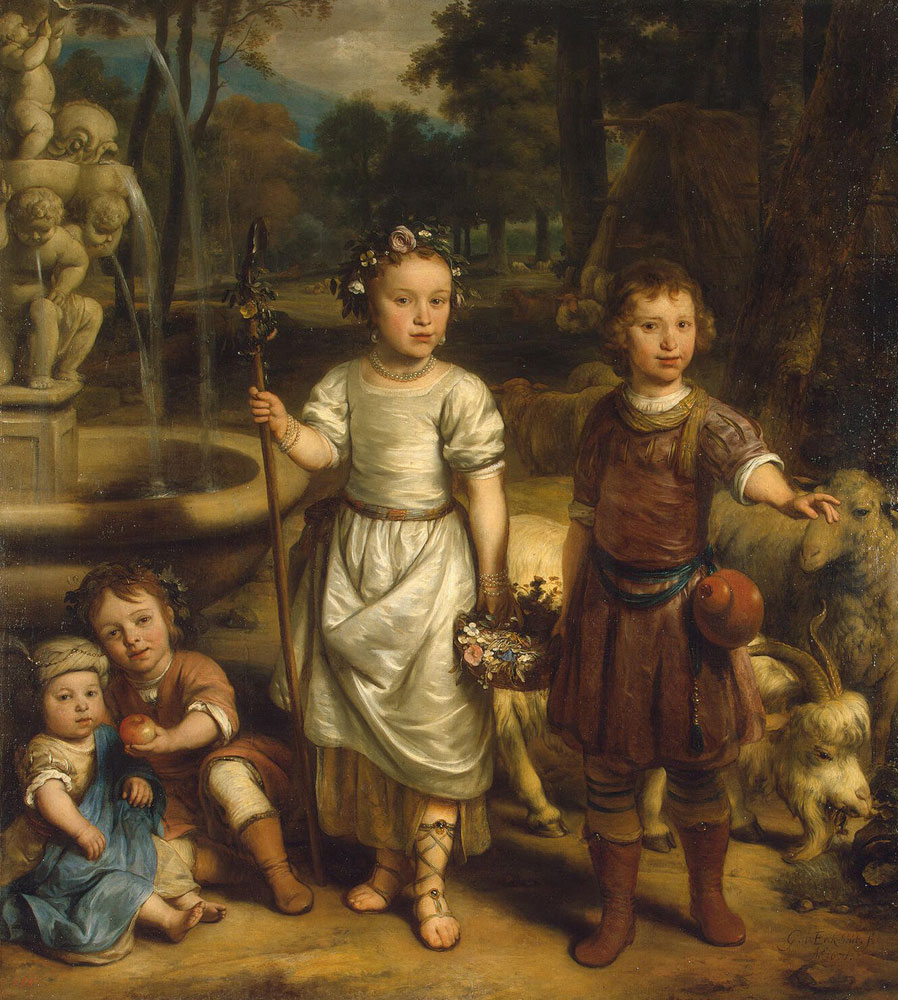Gerbrand van den Eeckhout - Four children in a park