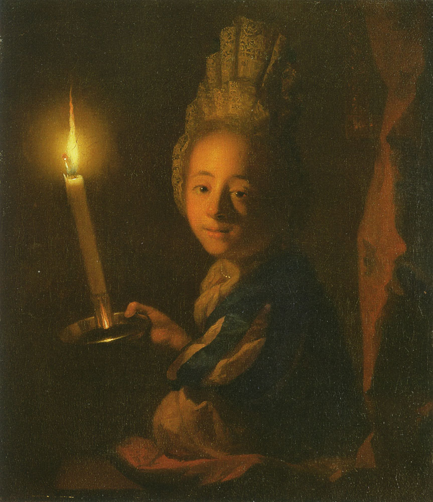Godfried Schalcken - Girl with a candle
