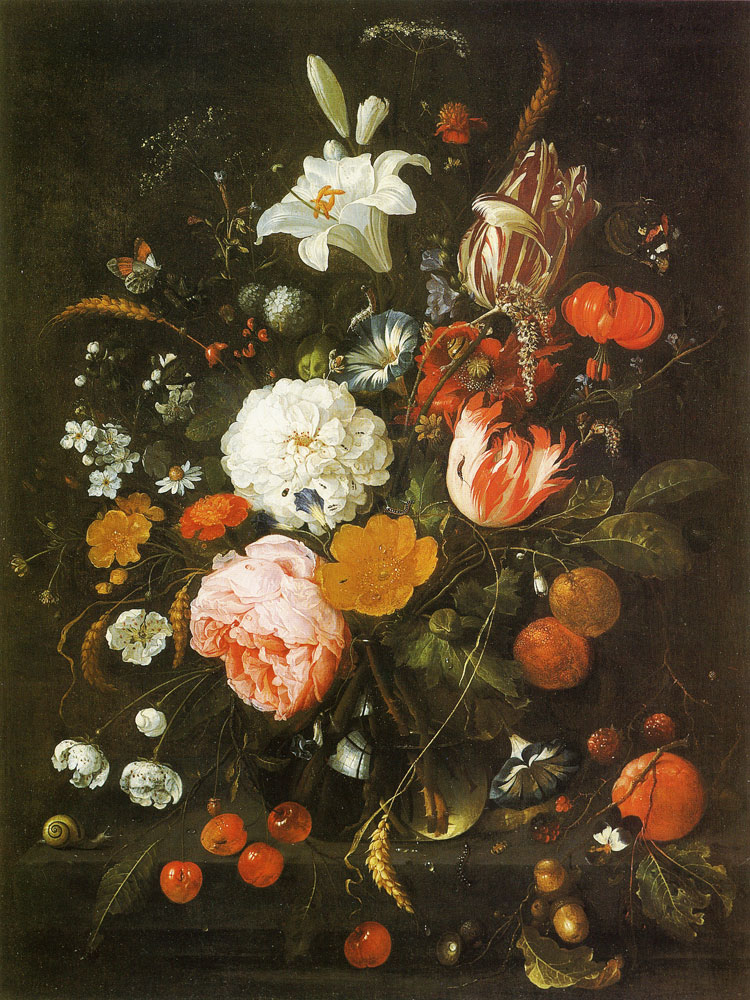 Jan Davidsz. de Heem - Flowers in a Glass Vase